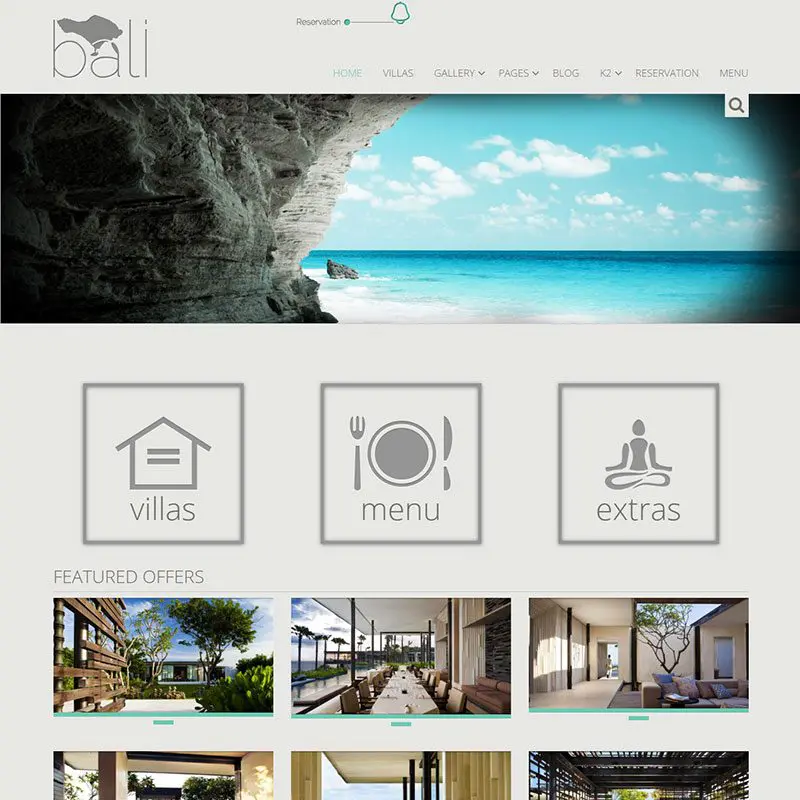 B2J-Bali Joomla-Vorlage für Hotel