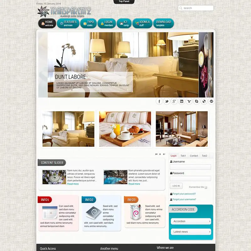 Ol-Transparent2 Joomla Hotelvorlage