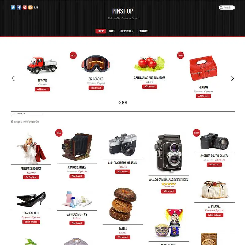 Pinshop Wordpress Motyw Woocommerce
