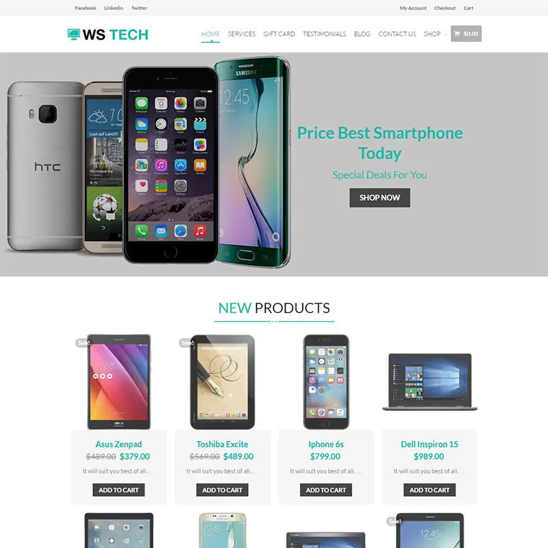 Motyw Ws-Tech Wordpress Woocommerce
