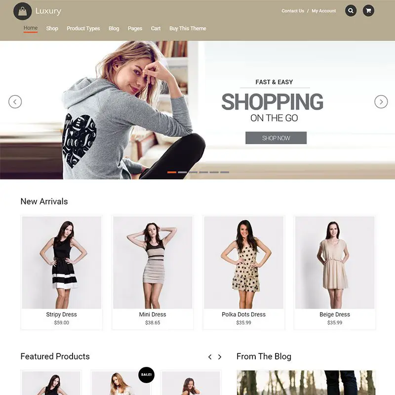 Luksusowy motyw WordPress Woocommerce