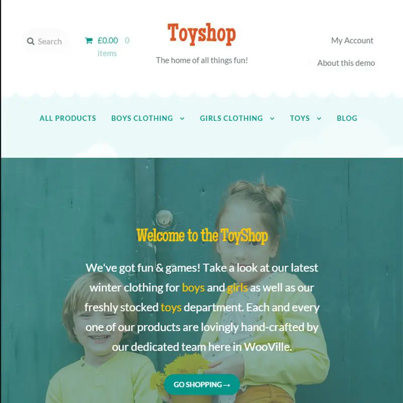 Sklep z zabawkami Wordpress Motyw Woocommerce