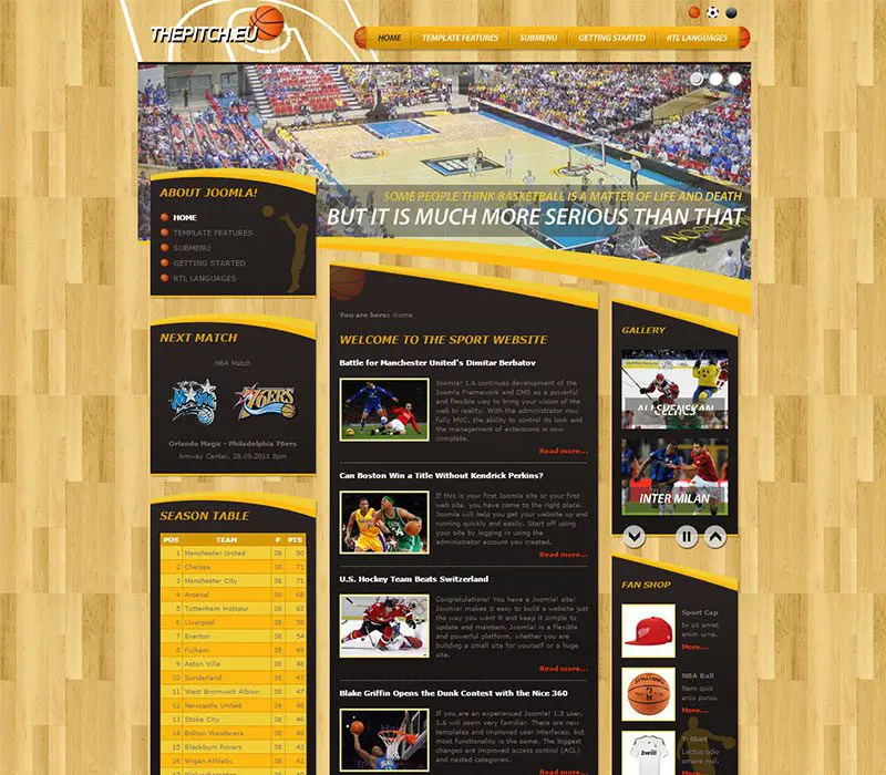 Eğlence için Dj-Sport01 Joomla Şablonu