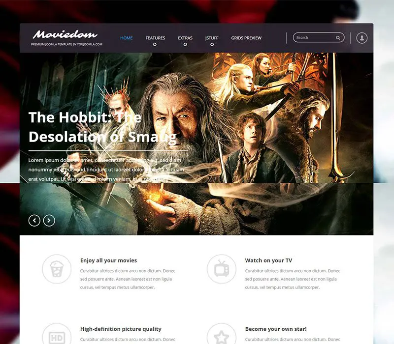Moviedom Joomla Eğlence Şablonu