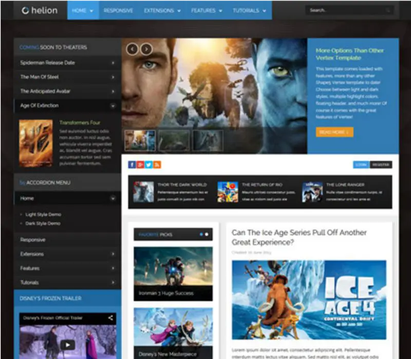 Helion Olayı Joomla Şablonu
