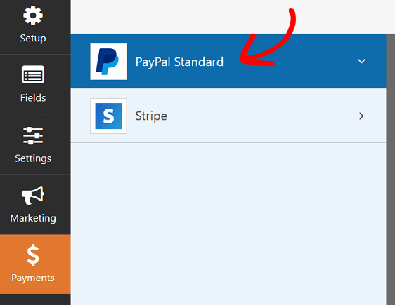 Standard PayPal per un modulo senza scopo di lucro