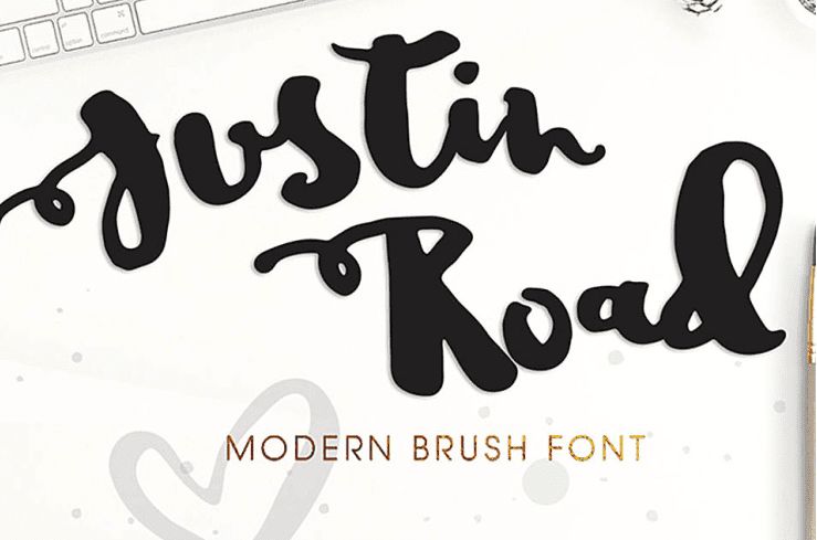 Justin Road - عائلة خطوط الفرشاة المجانية