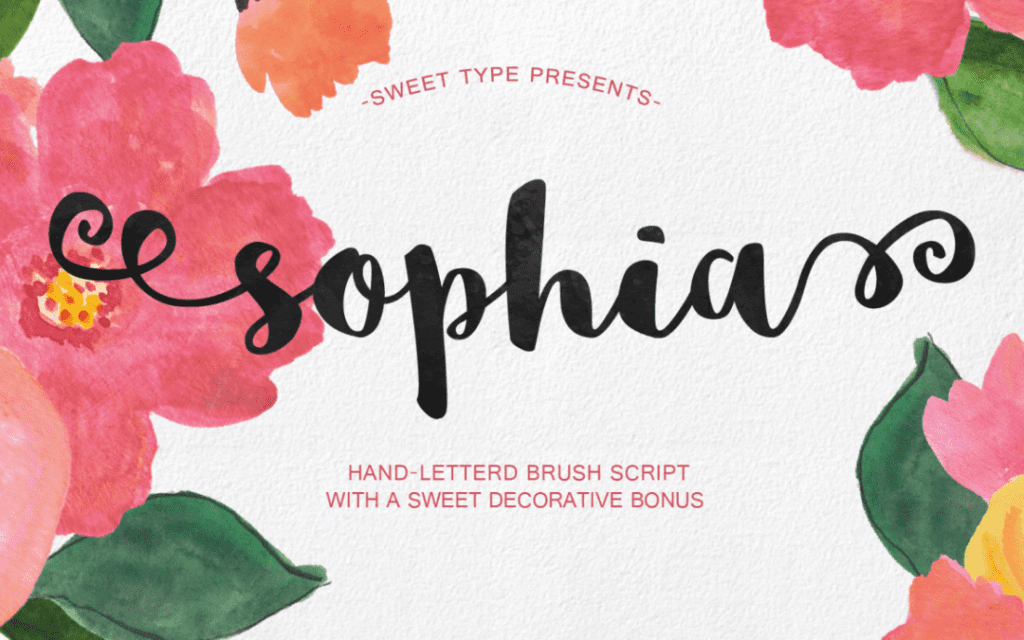 صوفيا - Handlettered Brush Script Free Font