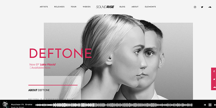SoundRise — тема WordPress для исполнителей, продюсеров и звукозаписывающих компаний