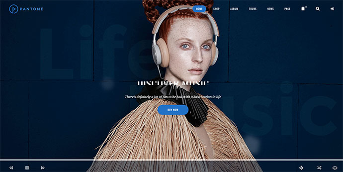 Pantone — Музыка / Художник / Певцы / Группы Тема WordPress