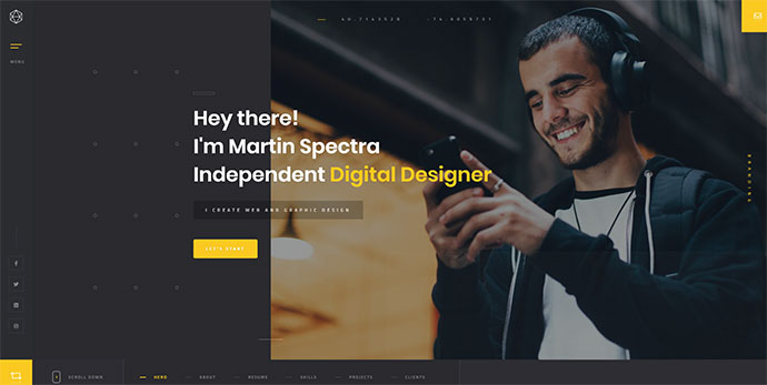 Solonick — тема WordPress для личного портфолио