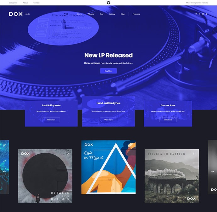 Dox — креативная тема WordPress