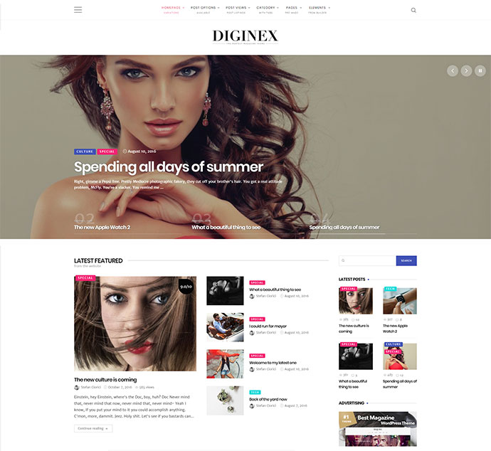 Diginex - Revista, blog, noticias y tema viral de WordPress