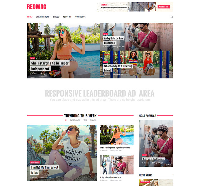RedMag - Tema optimizado para AdSense y noticias de entretenimiento