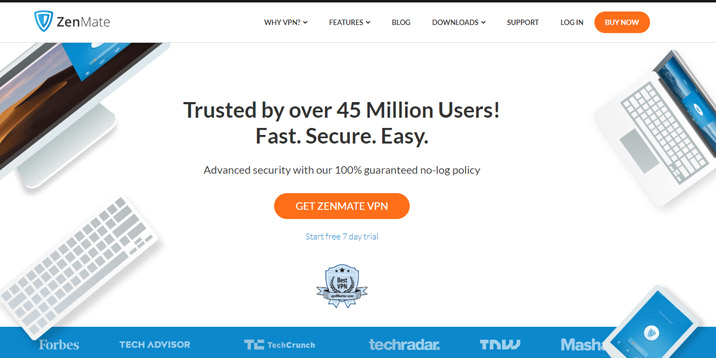 2. ZenMate - una gran alternativa a ExpressVPN