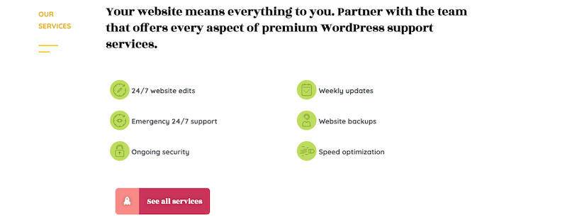 Precios del chat de soporte de WordPress