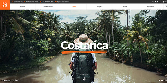 Roam - Seyahat ve Turizm WordPress Teması