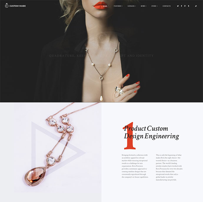 定制 |珠宝制造商和商店 WordPress 主题