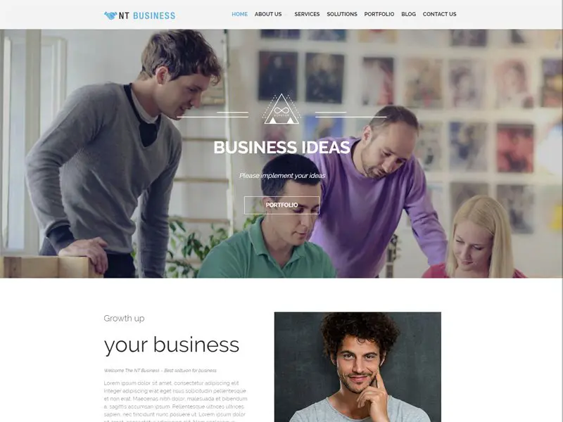 Tema Wordpress aziendale reattivo Nt