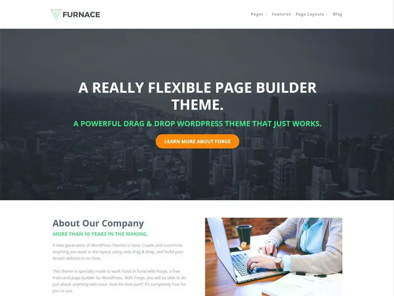 Tema Wordpress aziendale reattivo gratuito per fornace