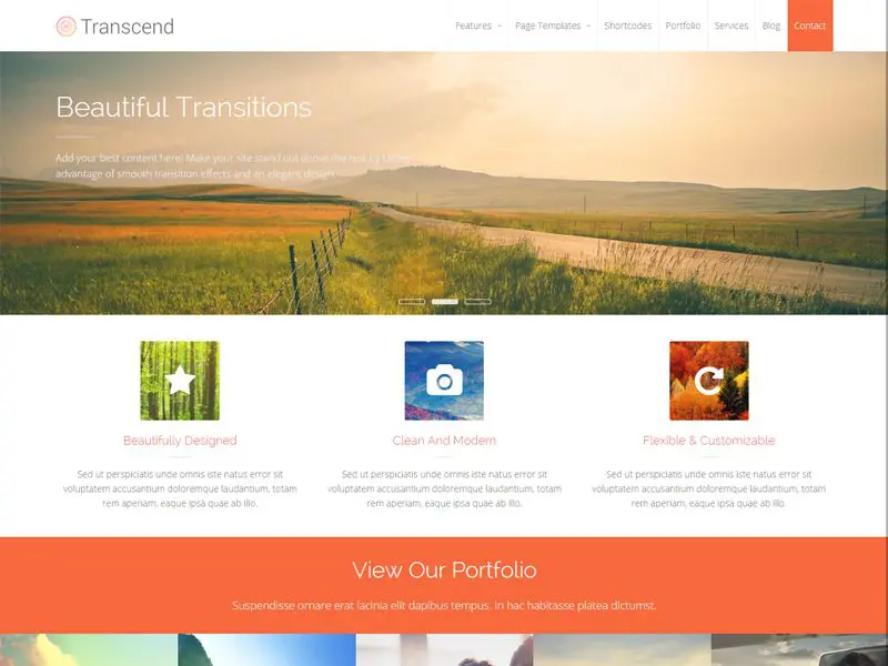Trascende il tema gratuito di WordPress per affari