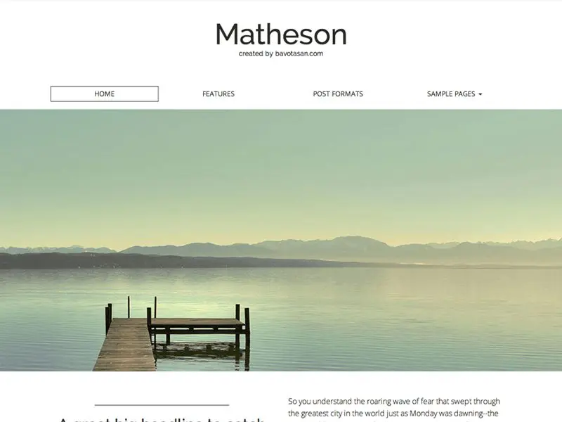 Tema WordPress reattivo gratuito per Matheson Business