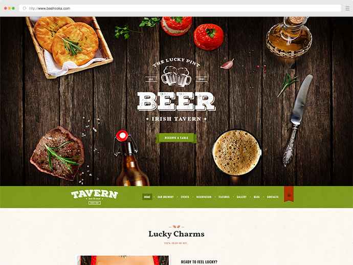 Tawerna | Motyw WordPress na temat pubów, restauracji i browarów