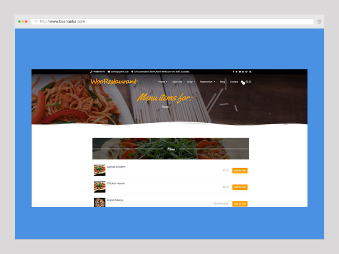 Woo餐厅 | Woocommerce 餐厅