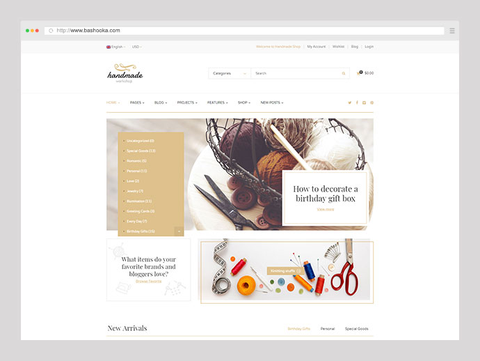 Handmade - Cumpărați tema WordPress WooCommerce