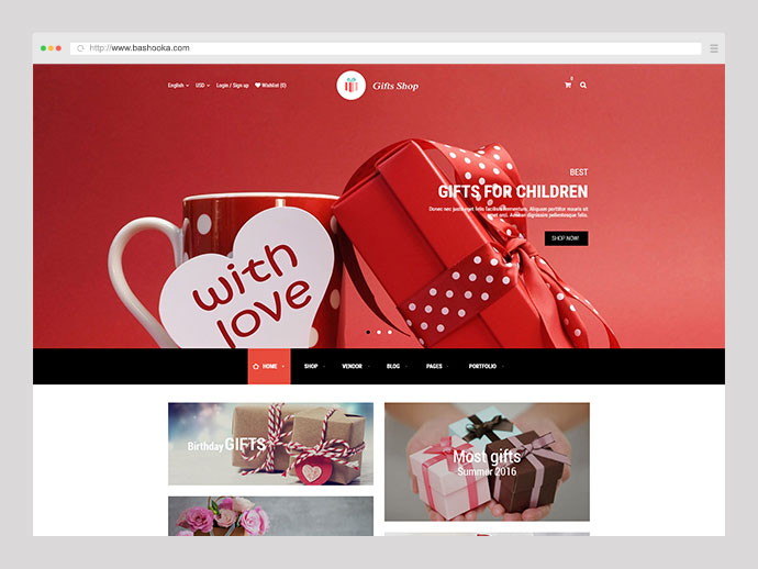 Magazin de cadouri - Tema WordPress WooCommerce pentru cadouri și suveniruri