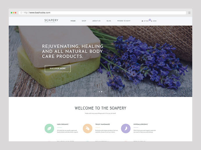 Soapery - Săpun și produse artizanale Shop Temă WordPress