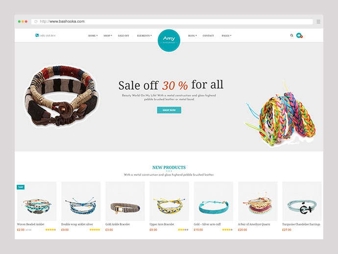 Amy Handmade - Tema WordPress pentru blog și magazin