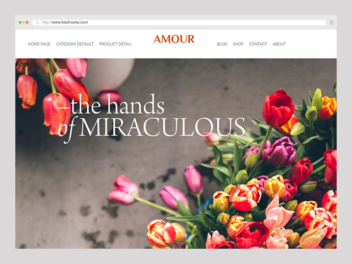 Amour - Shop WordPress theme - Floare - Bijuterii - Handmade - Cadou