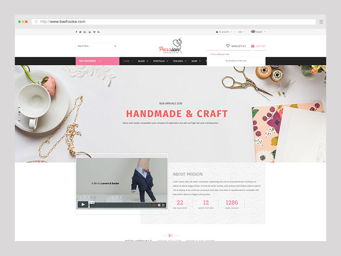 Pasiune - Tema WordPress WooCommerce Handmade & Craft