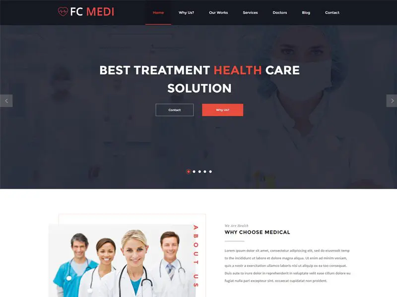 Bootstrap-Krankenhaus-Vorlage