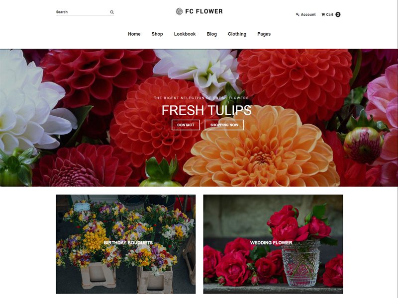 Kostenlose Website-Vorlage für Blumengeschäfte