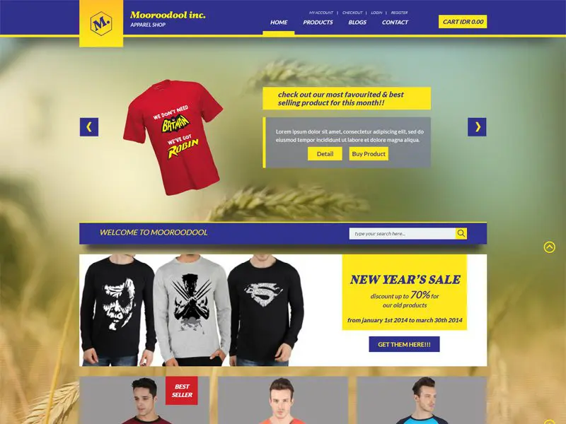 Kostenlose E-Commerce-Bootstrap-Vorlage