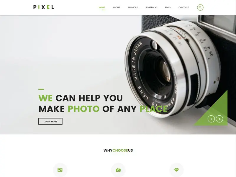 Modelo de Site de Estúdio Fotográfico