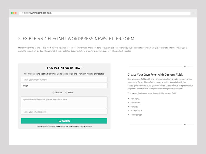 MailChimper PRO - WordPress MailChimp 注册表单插件