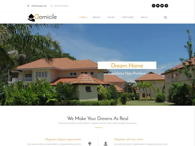 Domizil Bootstrap-Möbelvorlage