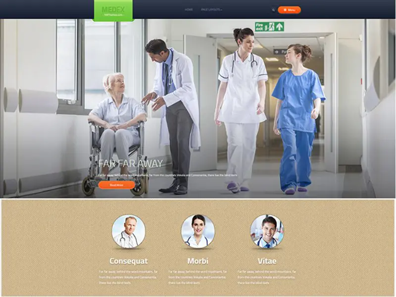 Kostenloses Wordpress-Krankenhaus-Thema