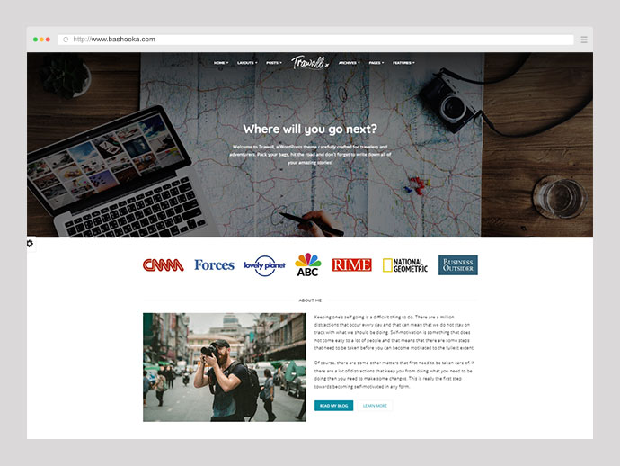 Trawell - Tema di viaggio WordPress