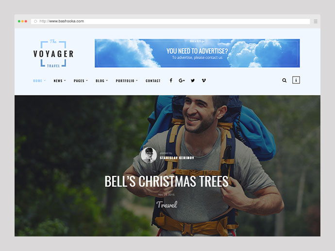 Voyager — Tema WordPress per blog creativo