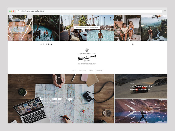 Blackmore - Blog di viaggio WordPress reattivo / Tema rivista