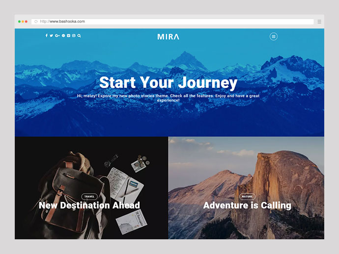 Mira - Un tema WordPress per il blog di storie fotografiche