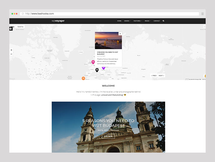 WPVoyager - Tema WordPress per blog di viaggio