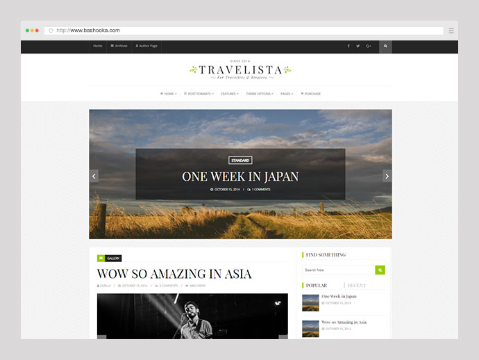 Travelista - Tema del blog di viaggio