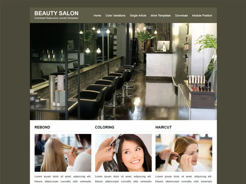 Modèle de salon de beauté Jsr pour salon de beauté Joomla