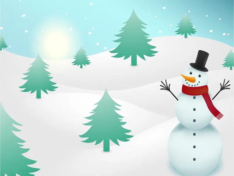 Bonhomme de neige sur vecteur gratuit de neige