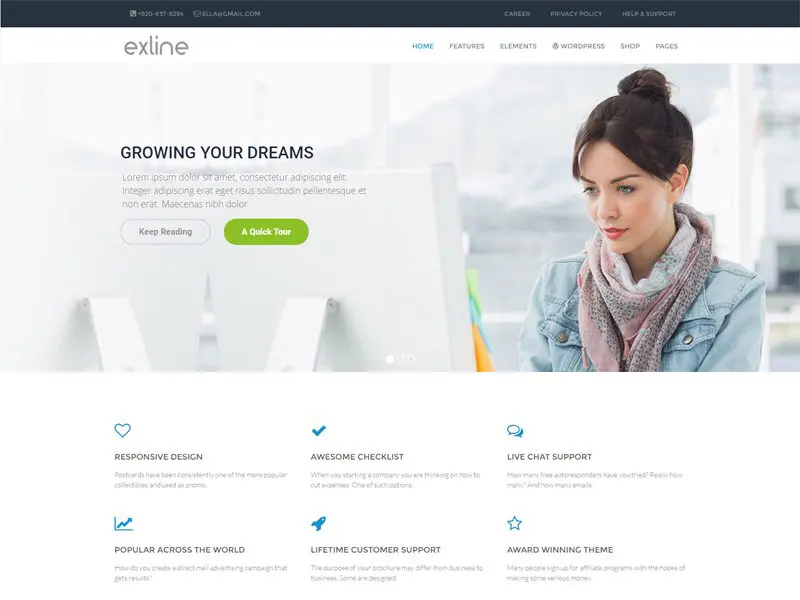 Thème d'entreprise Wordpress gratuit